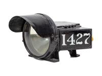 A Painted Metal Locomotive Headlamp