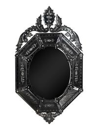 A Venetian Etched Glass Mirror
