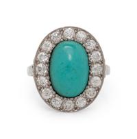 TURQUOISE AND DIAMOND RING