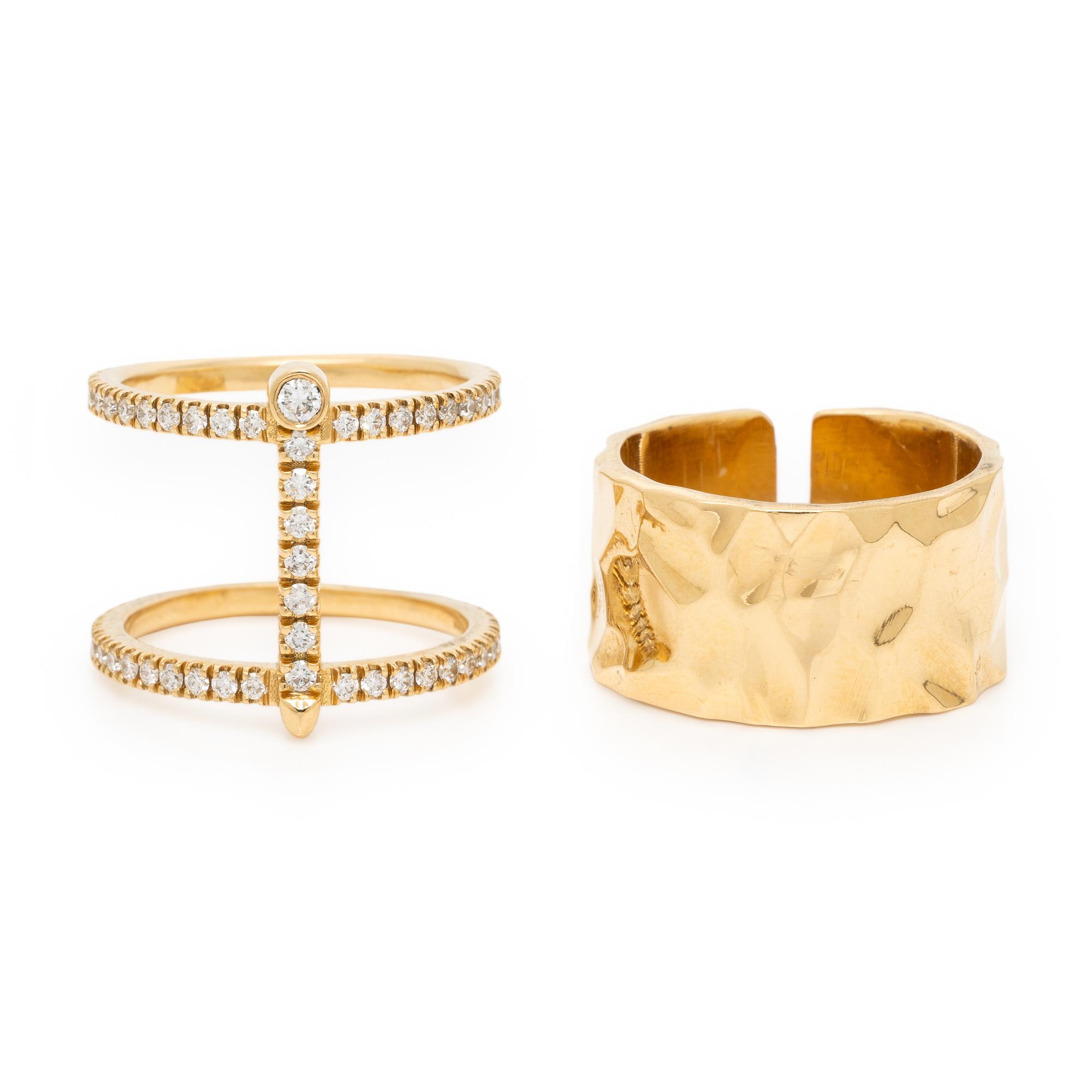 Fiore Wylde, 'Love Me 2X', Yellow Gold and Diamond Convertible Ring
