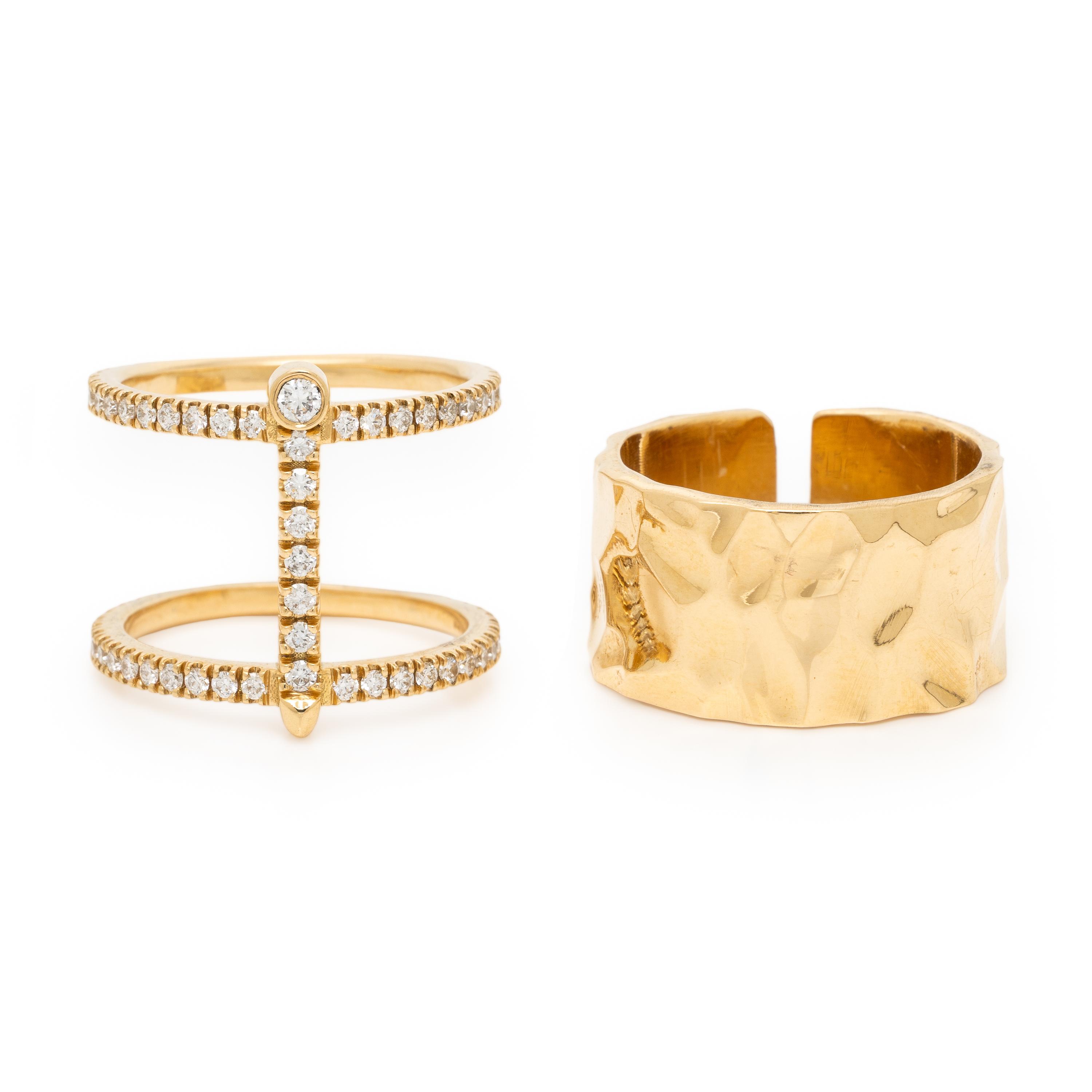 Fiore Wylde, 'Love Me 2X', Yellow Gold and Diamond Convertible Ring