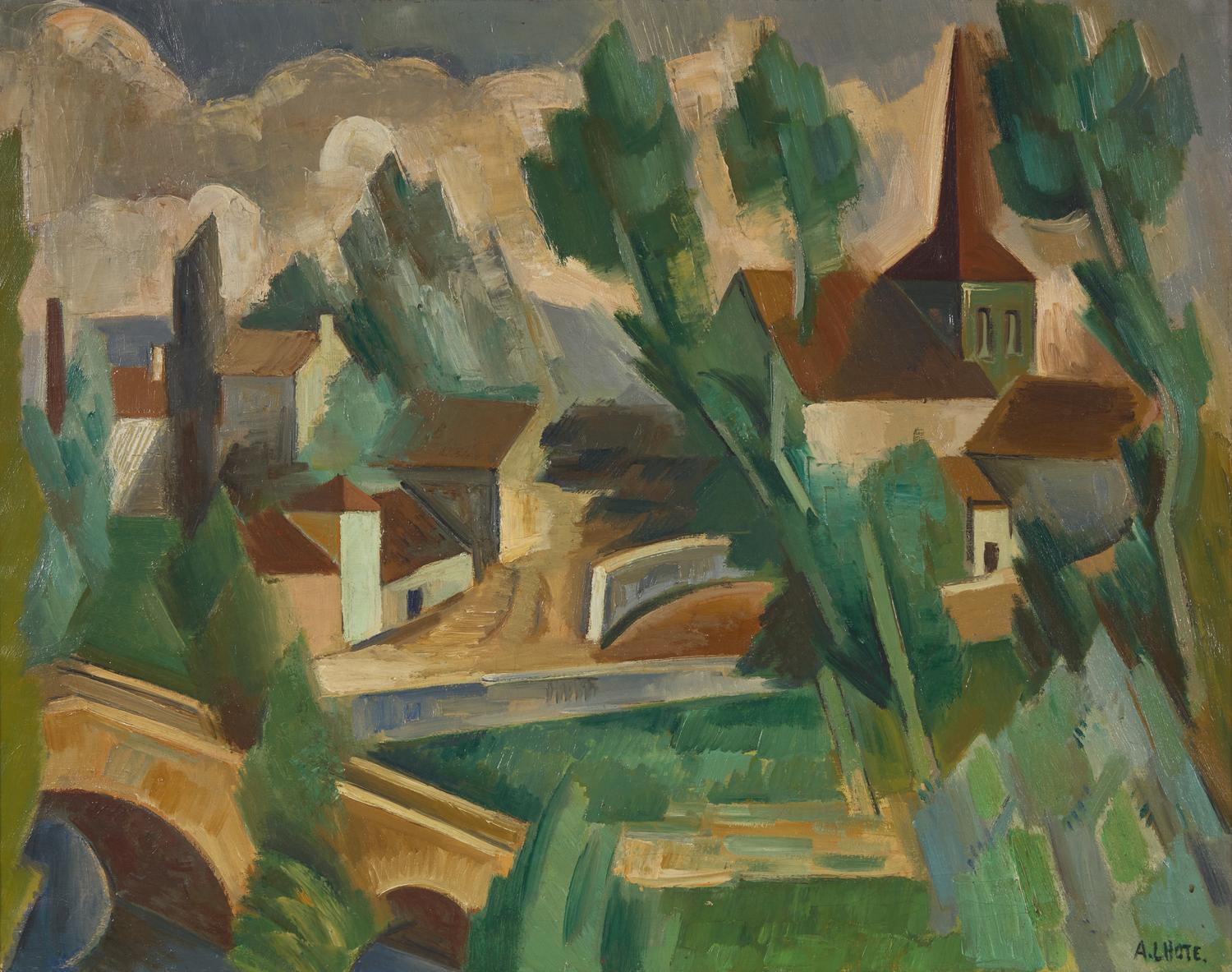 Paysage Français (Le Pont de Vic-sous-Thil, Bourgogne ) , 1921