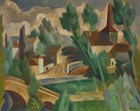 Paysage Français (Le Pont de Vic-sous-Thil, Bourgogne ) , 1921