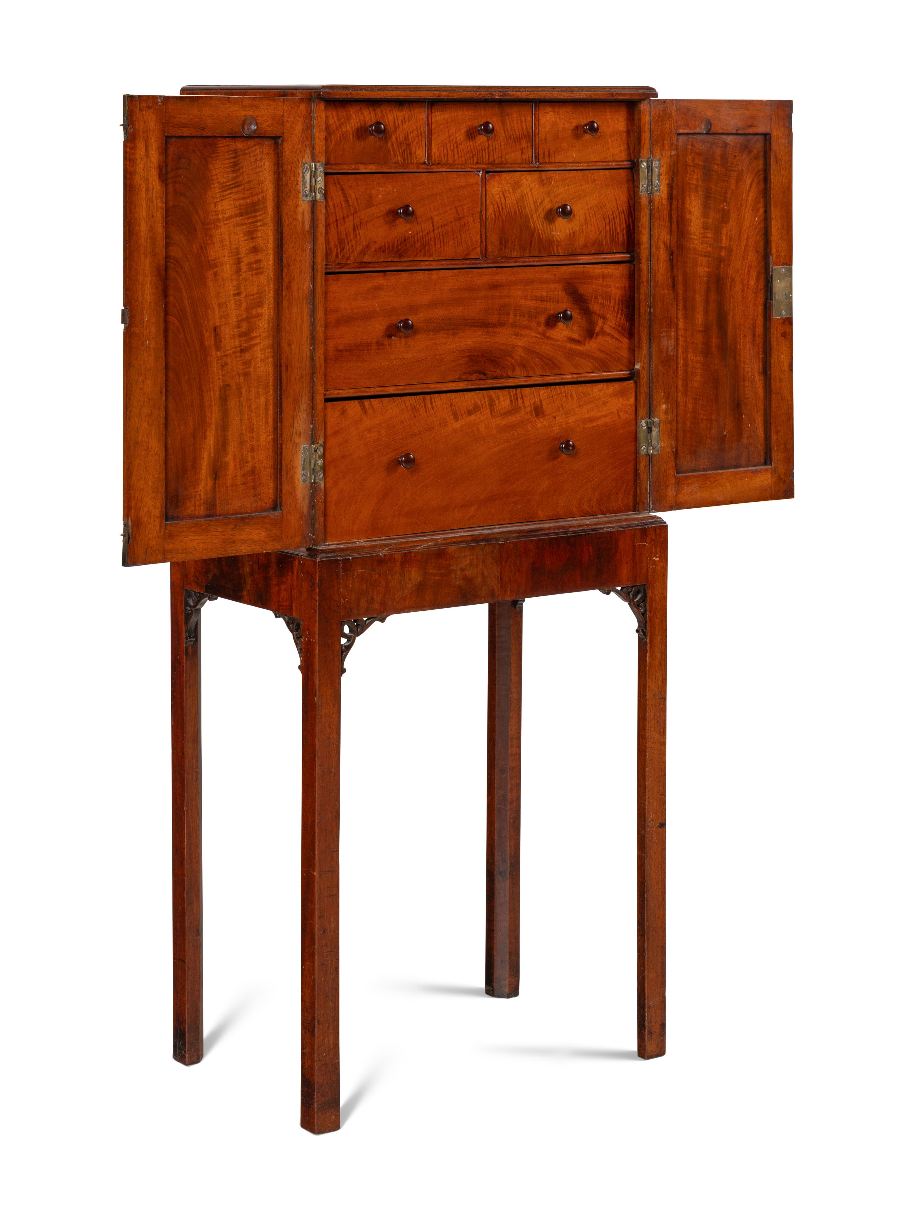 A George III Mahogany Chest on Stand
