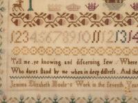 An English Needlepoint Embroidered Schoolgirl’s Sampler