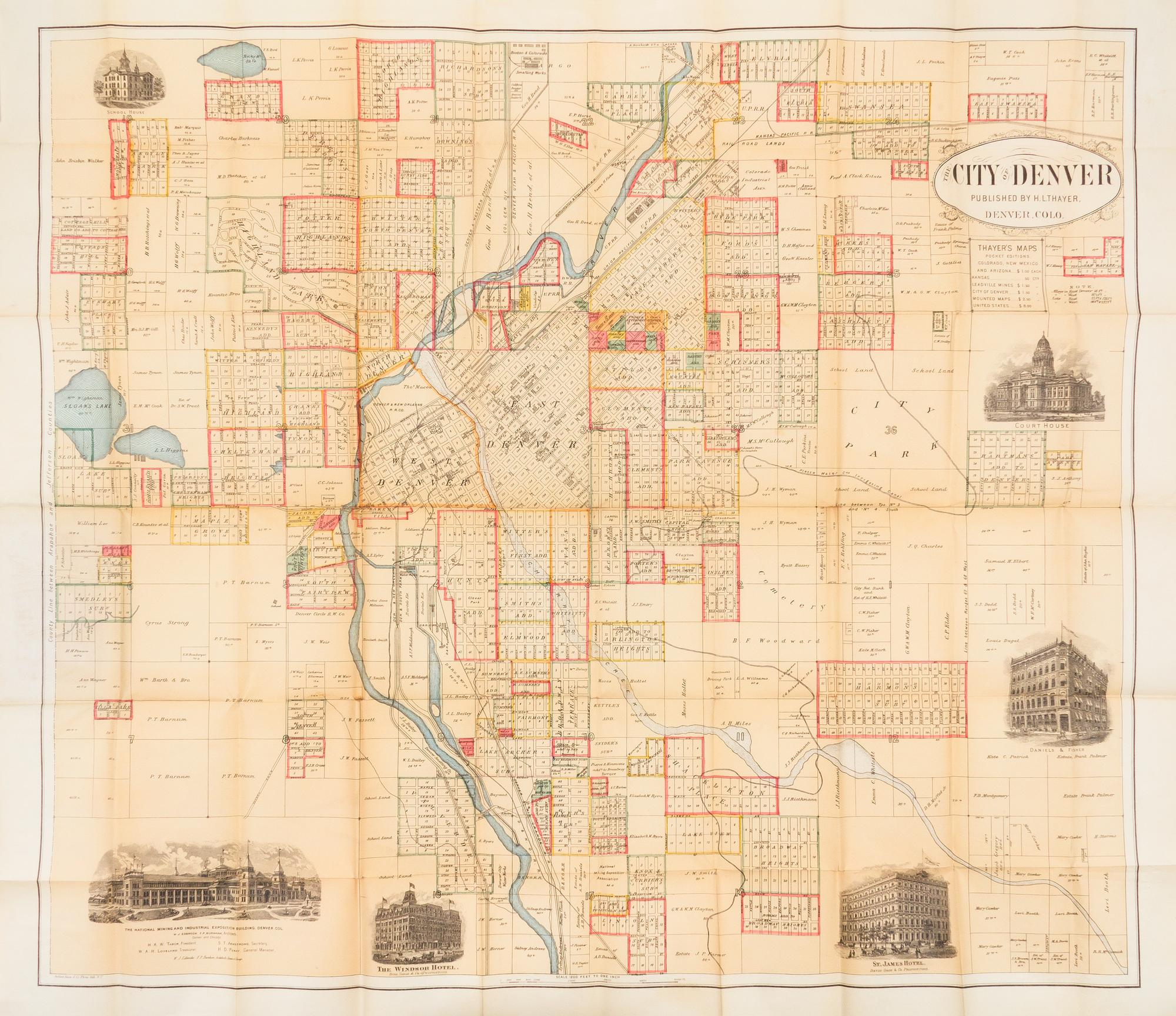 THAYER, Homer L. The City of Denver. Denver: H.L. Thayer, n.d.