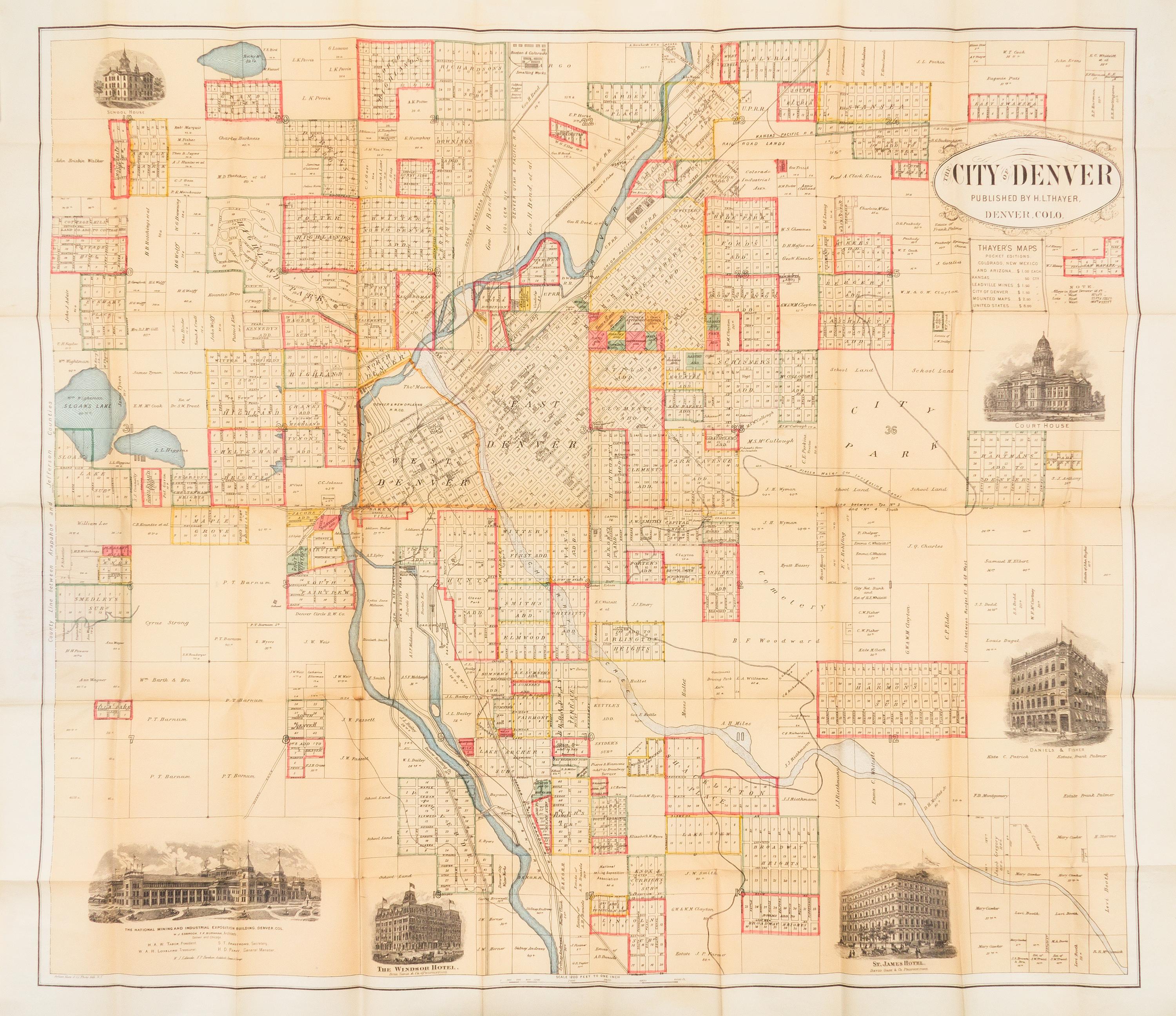 THAYER, Homer L. The City of Denver. Denver: H.L. Thayer, n.d.