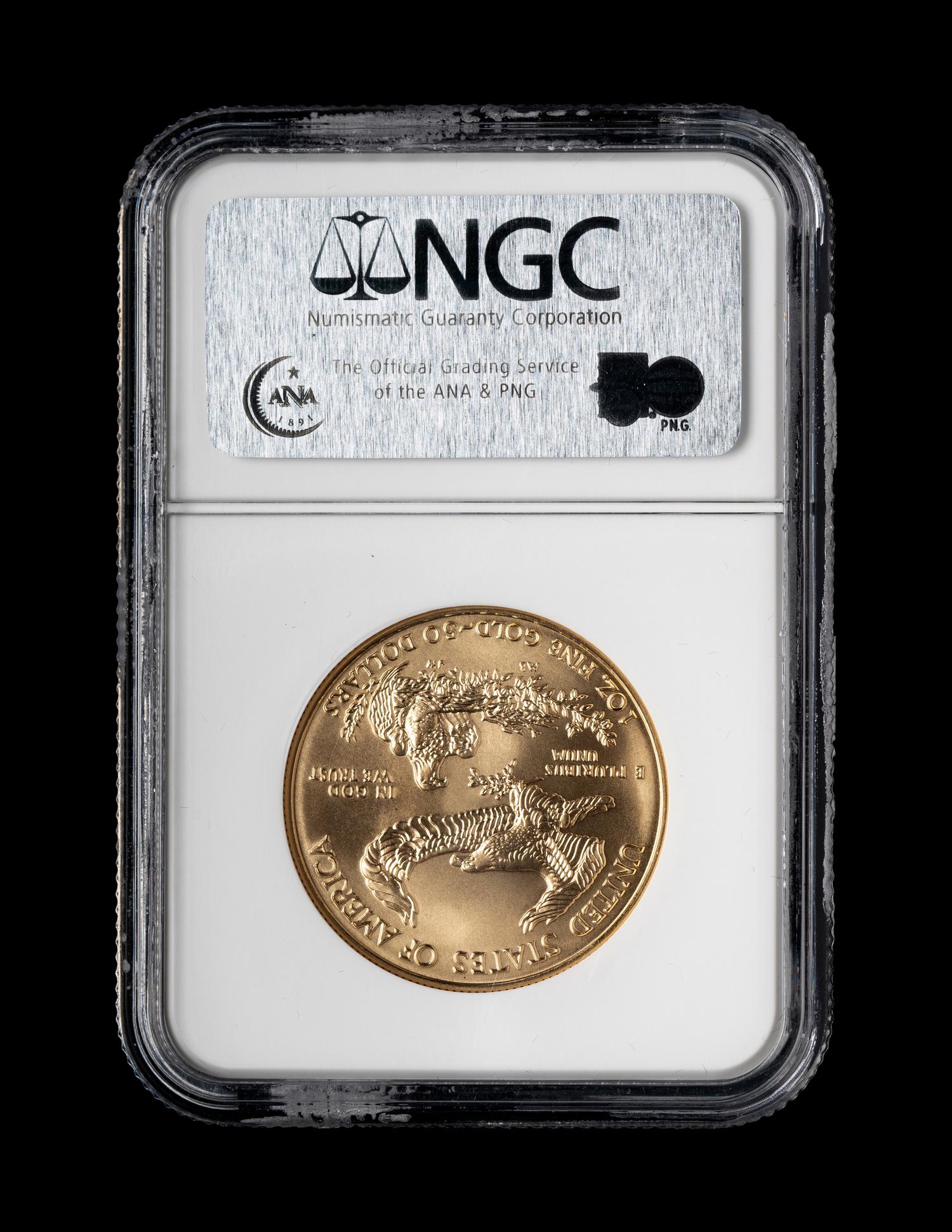 A 2006-W Gold Eagle $50 Gold Coin (NGC MS70)