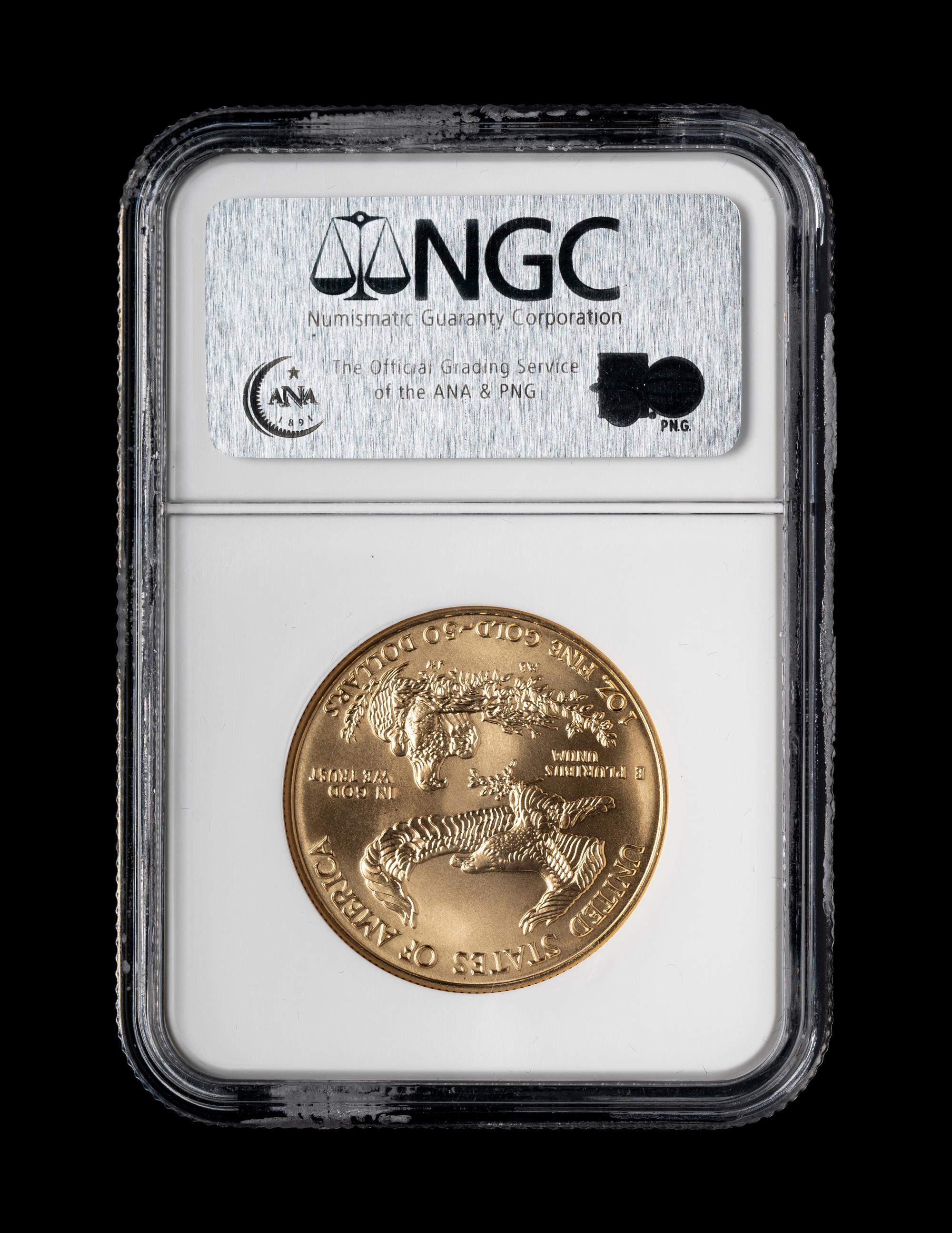 A 2006-W Gold Eagle $50 Gold Coin (NGC MS70)