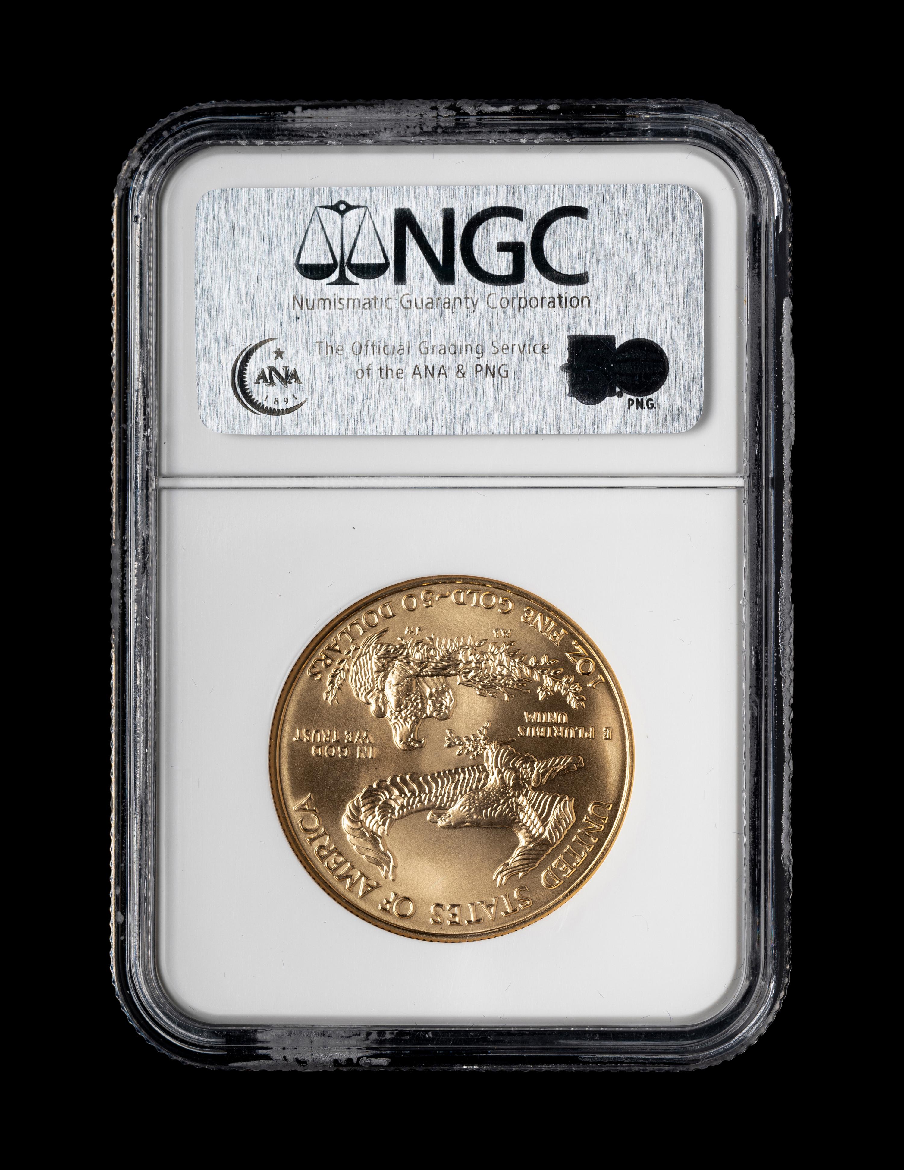 A 2006-W Gold Eagle $50 Gold Coin (NGC MS70)
