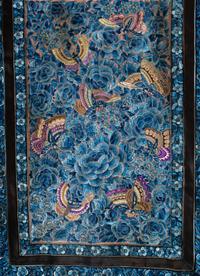 Two Chinese Silk Embroidered Apron Skirts