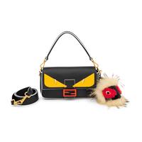 Fendi, Leather Monster Baguette & Fur Charm