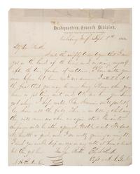 [CIVIL WAR]. PARKER, Ely S. (1828-1895). A group of 3 items, highlighted by war-date letters signed by Ely S. Parker, one in which he references the children of U.S. Grant and John A. Rawlins.