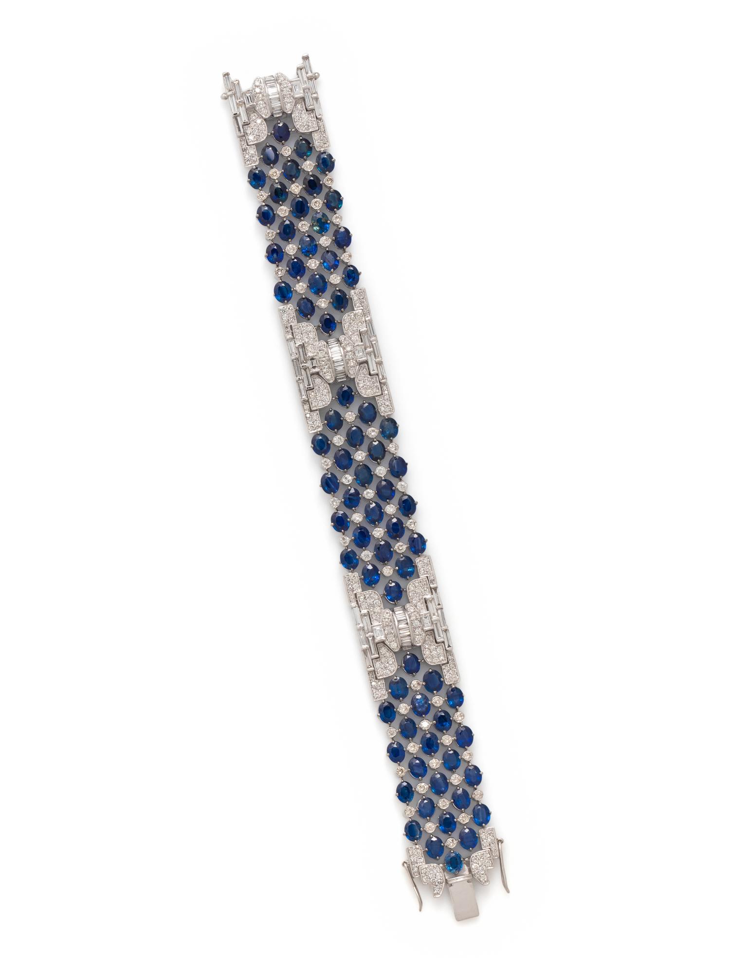 SAPPHIRE AND DIAMOND BRACELET