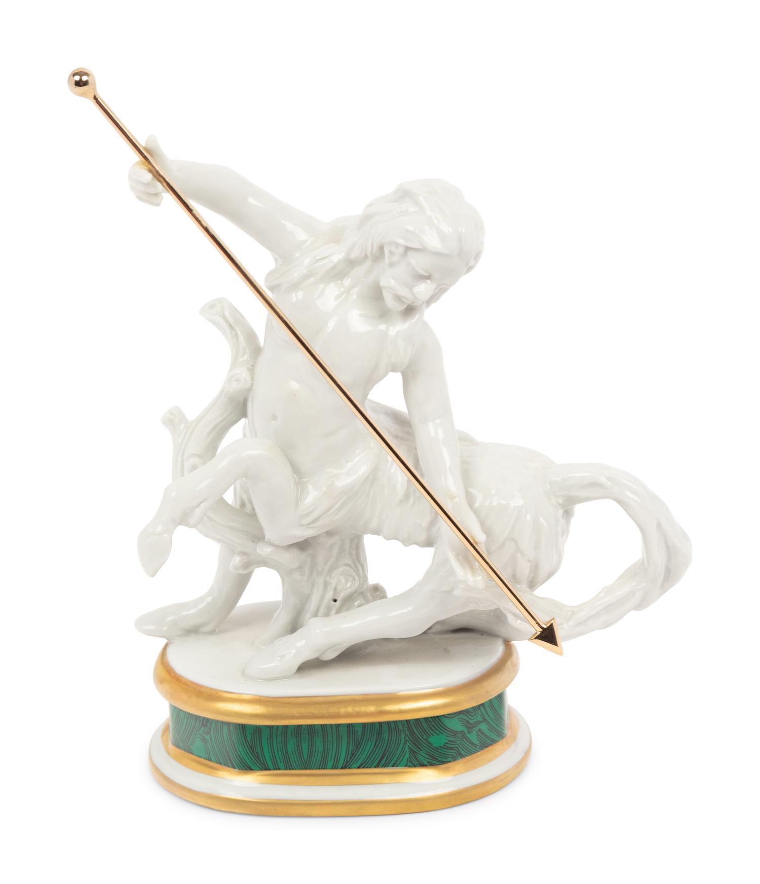A Group of Twelve Italian Painted Porcelain Zodiac Figures