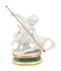 A Group of Twelve Italian Painted Porcelain Zodiac Figures