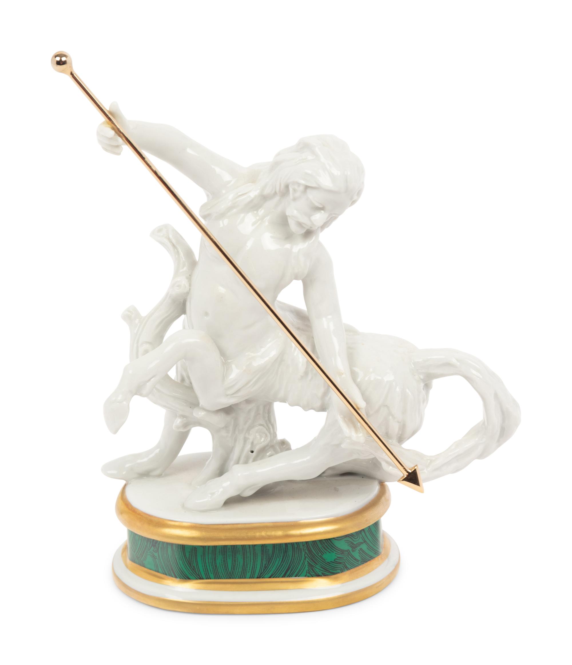 A Group of Twelve Italian Painted Porcelain Zodiac Figures