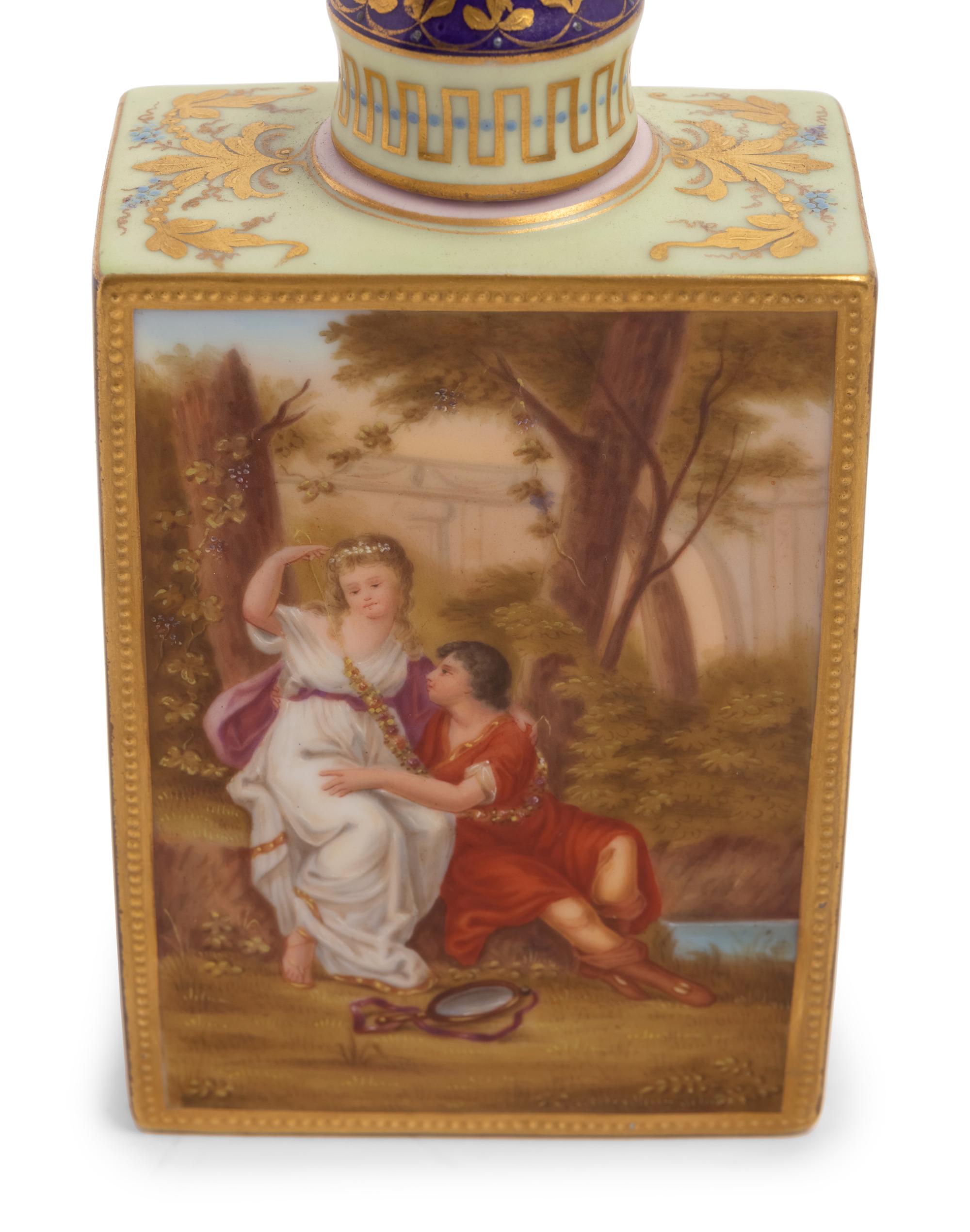 A Vienna Porcelain Tea Caddy