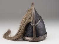 [MILITARIA]. Charleston Light dragoon jockey helmet. Ca 1835-1840.