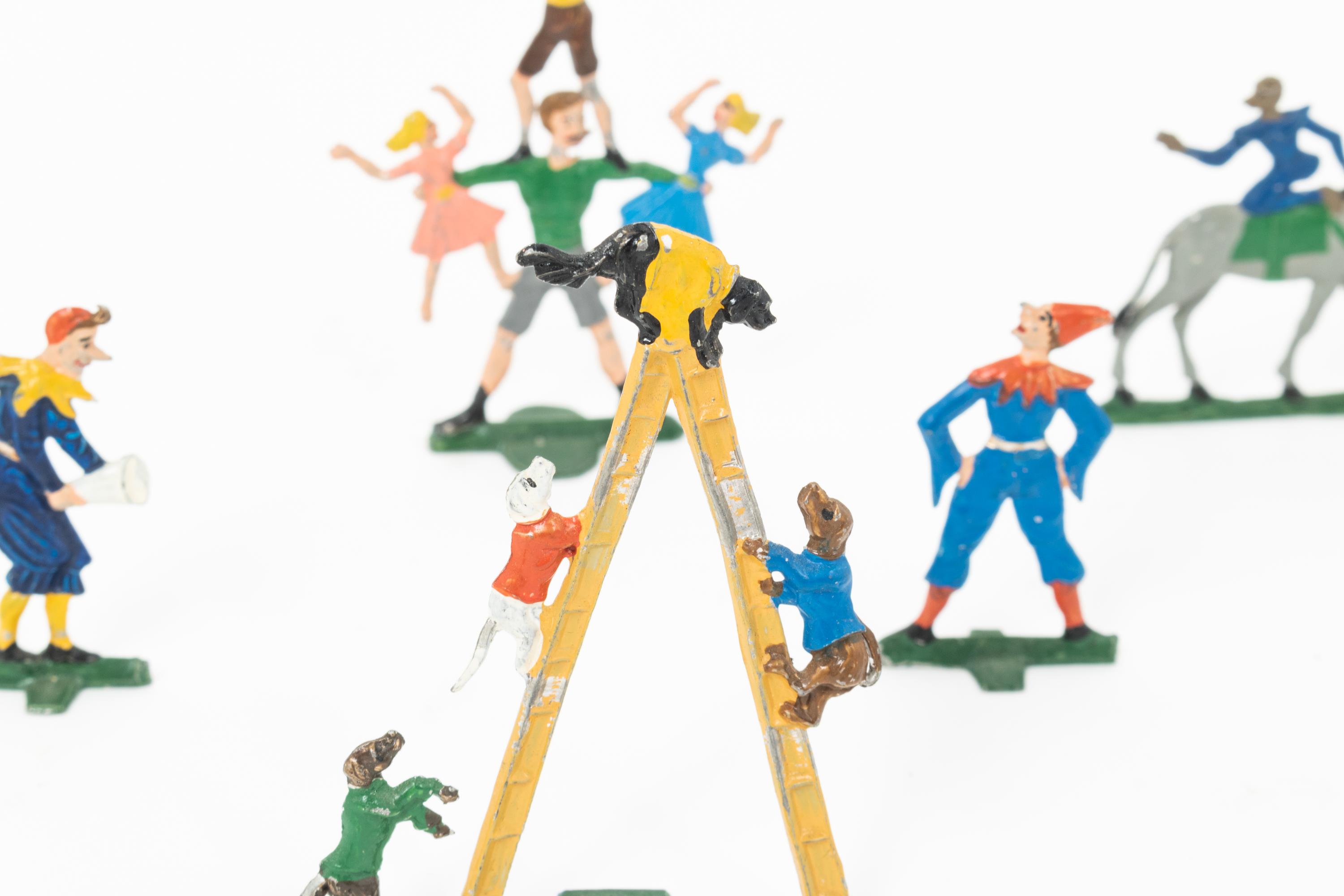 A Collection of Forty British Painted Metal Figures