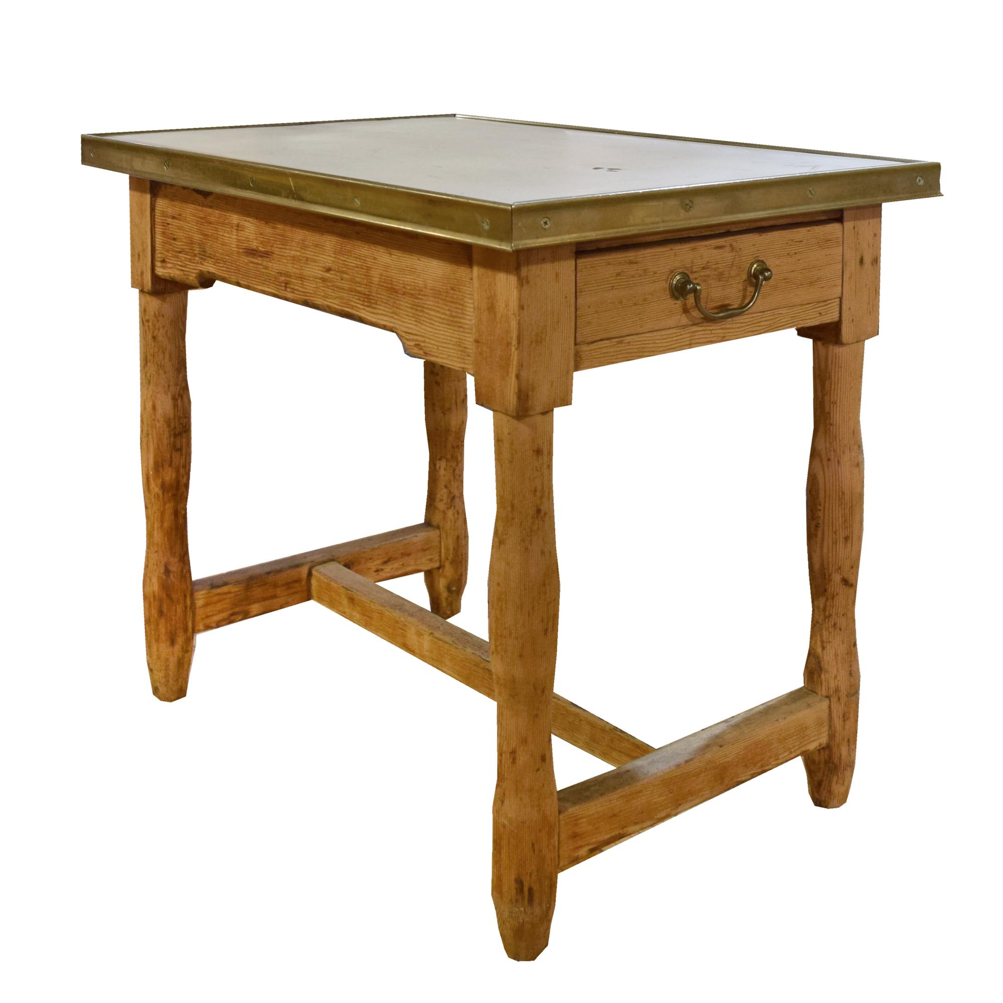A Petite Baker's Table 36.5" W x 24.5" D x 30.5" H — France, Circa 1900