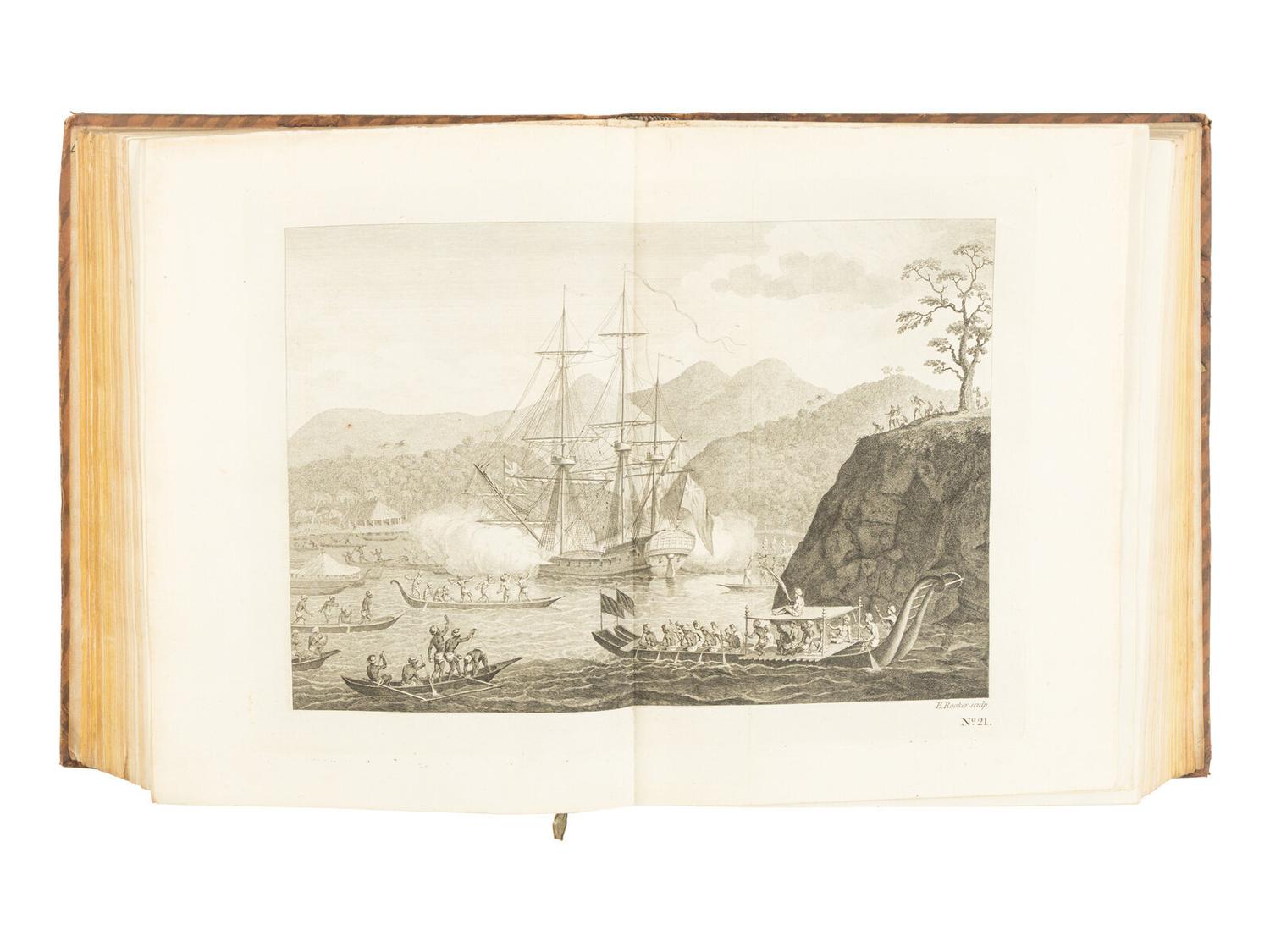 [TRAVEL & EXPLORATION]. [COOK, James (1728-1779)]. -- [FIRST VOYAGE]. John HAWKESWORTH (1715-1773). An Account of the Voyages undertaken by the order of His Present Majesty for making Discoveries in the Southern Hemisphere, and successively performed by Commodore Byron, Captain Wallis, Captain Carteret and Captain Cook, in the Dolphin, the Swallow, and the Endeavour; drawn up From the Journals which were kept by several Commanders, And from the papers of Joseph Banks, By John Hawkesworth . London: W. Strahan and T. Cadell, 1773.