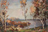 Francesco J. Spicuzza (American, 1883–1962) — Lake in Autumn