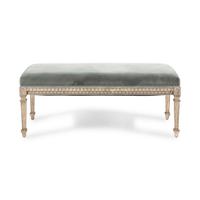 A Louis XVI Style Silvered Wood Hall Bench