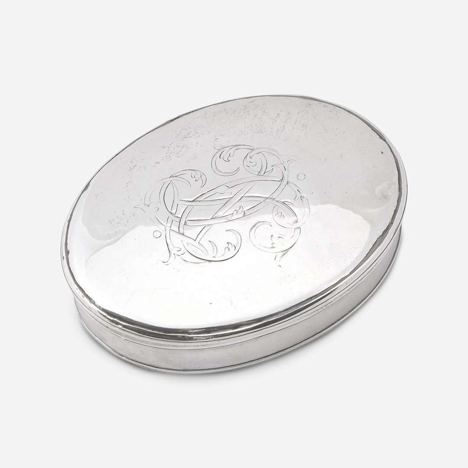 A George I sterling silver snuff box owned by Thomas Chalkley (1675-1741) Maker's mark rubbed, London, 1720