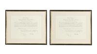 Reagan, Ronald (1911-2004). Partially engraved document signed ("Ronald Reagan") appointing J. William Middendorf II member of the board of directors to the Inter-American Foundation. Washington, 6 September 1983.