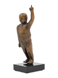 A Sino-Tibetan Bronze Standing Figure of Boy Buddha