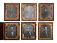 [EARLY PHOTOGRAPHY]. 37 sixth plate daguerreotypes of men and women.