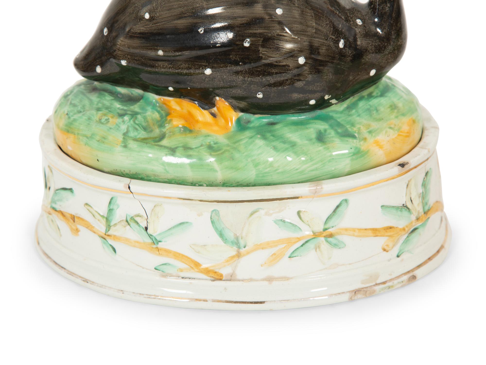 A Pair of Staffordshire Guinea Fowl Tureens