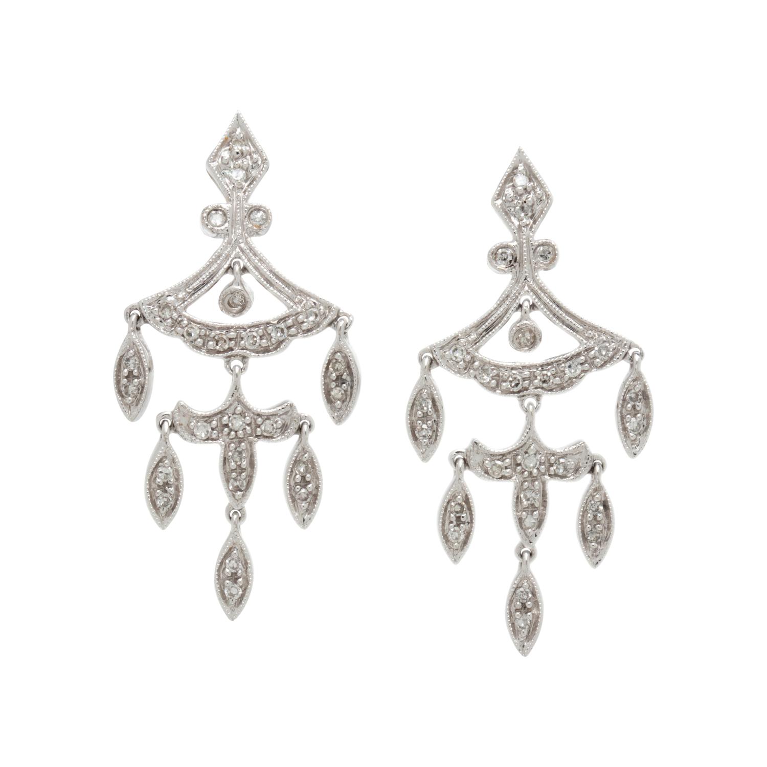 WHITE GOLD AND DIAMOND EARRINGS