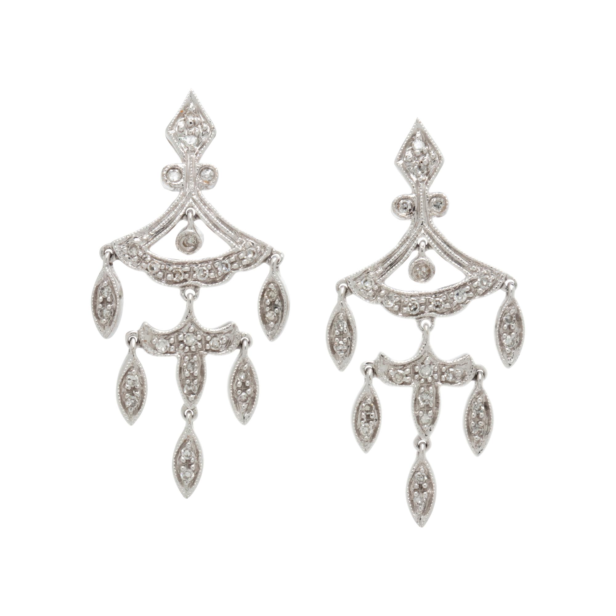 WHITE GOLD AND DIAMOND EARRINGS