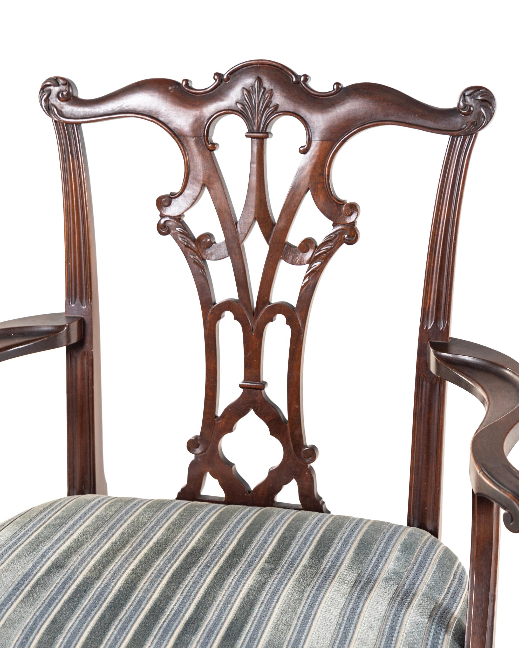 A George III Mahogany Armchair
