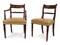 A Set of Eight Regency Style Mahogany Chairs