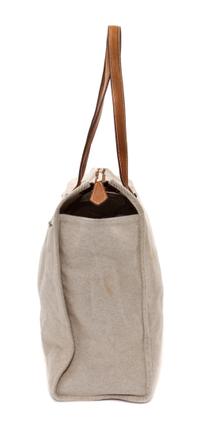 An Hermes Ecru Toile and Veau Barenia Mira Tote Bag, 14" x 14" x 5.5".