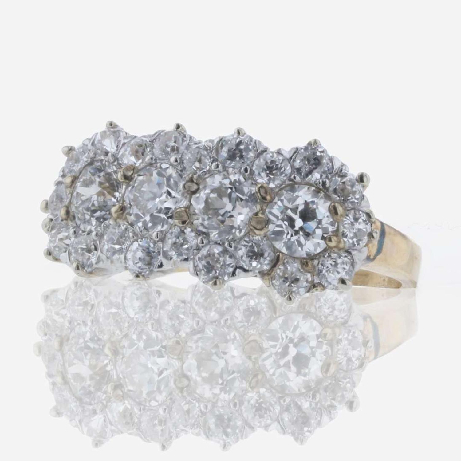 A 14K Gold Antique Diamond Ring
