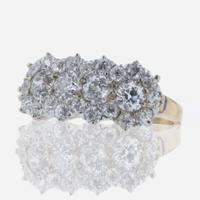 A 14K Gold Antique Diamond Ring