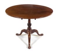 A George III Style Mahogany Tilt-Top Tea Table — 19TH CENTURY