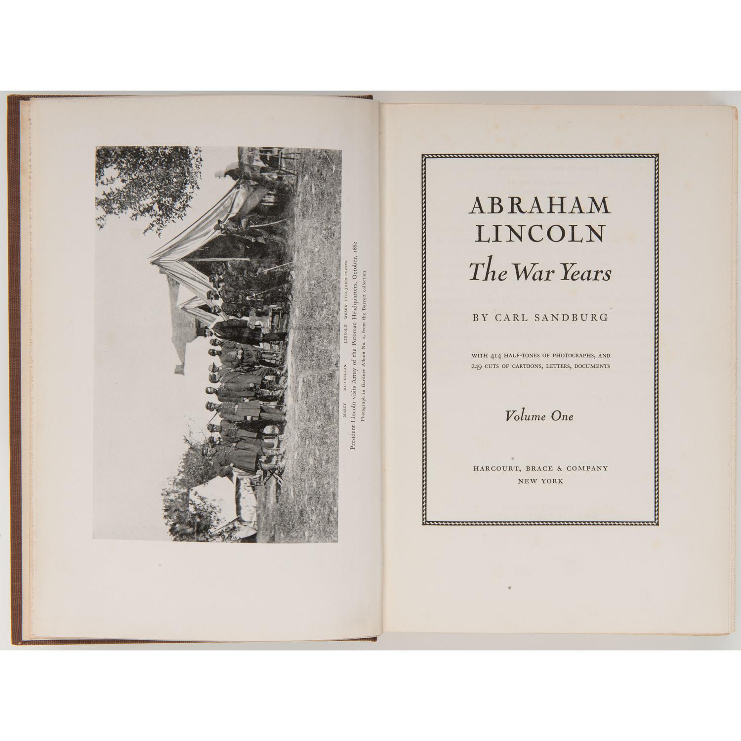 Abraham Lincoln: The War Years , Carl Sandburg, Signed Limited Edition in Four Volumes