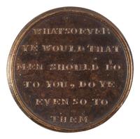 [ENSLAVEMENT & ABOLITION]. Anti-slavery "Am I Not a Man and a Brother?" token.