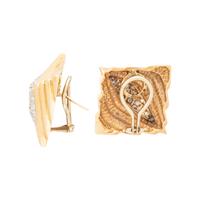 YELLOW GOLD AND DIAMOND EARRINGS