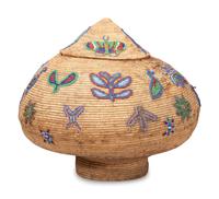 Native Alaskan Beaded Basket