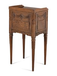 A Late George III Provincial Carved Oak Side Table
