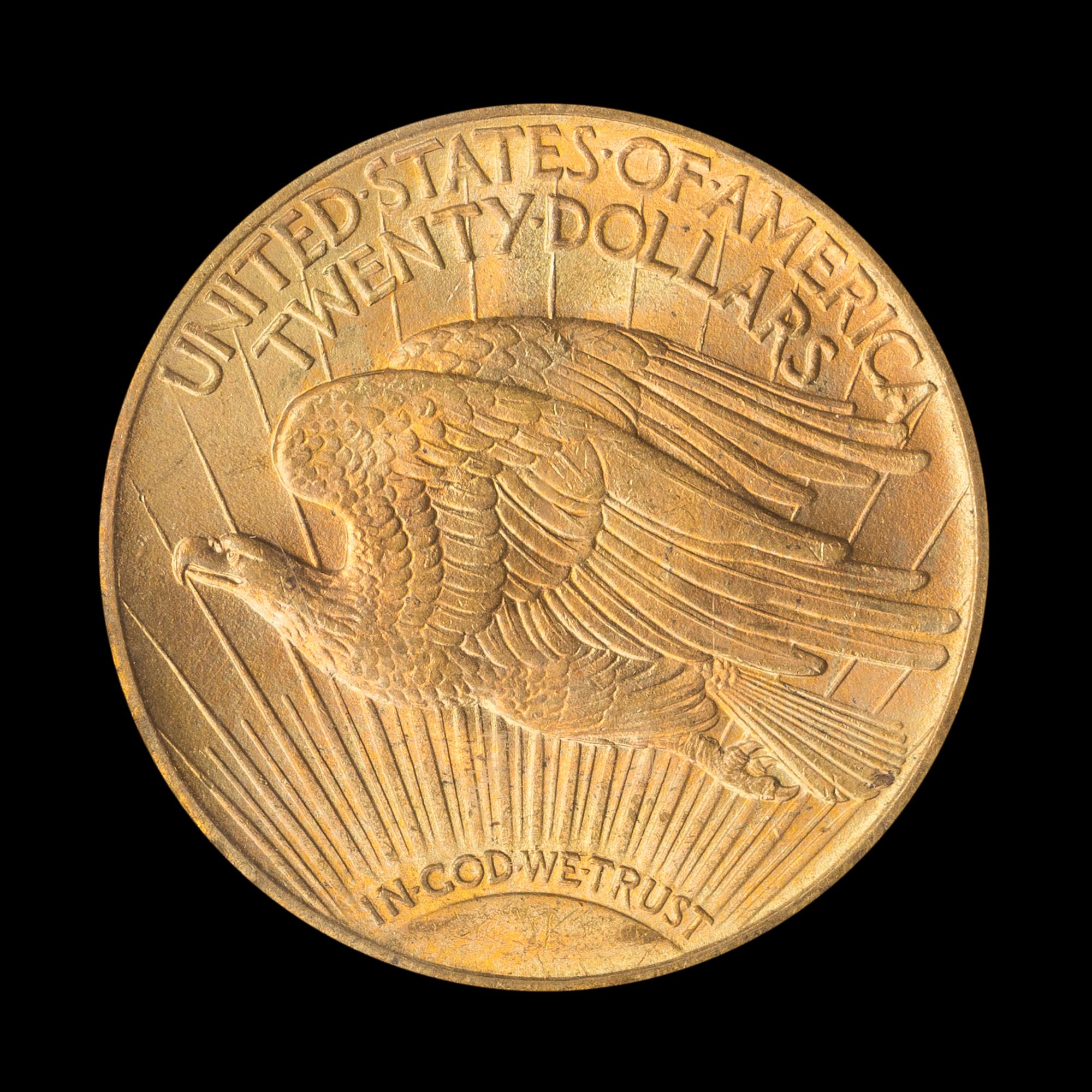 A United States 1914-S St. Gaudens $20 Gold Coin