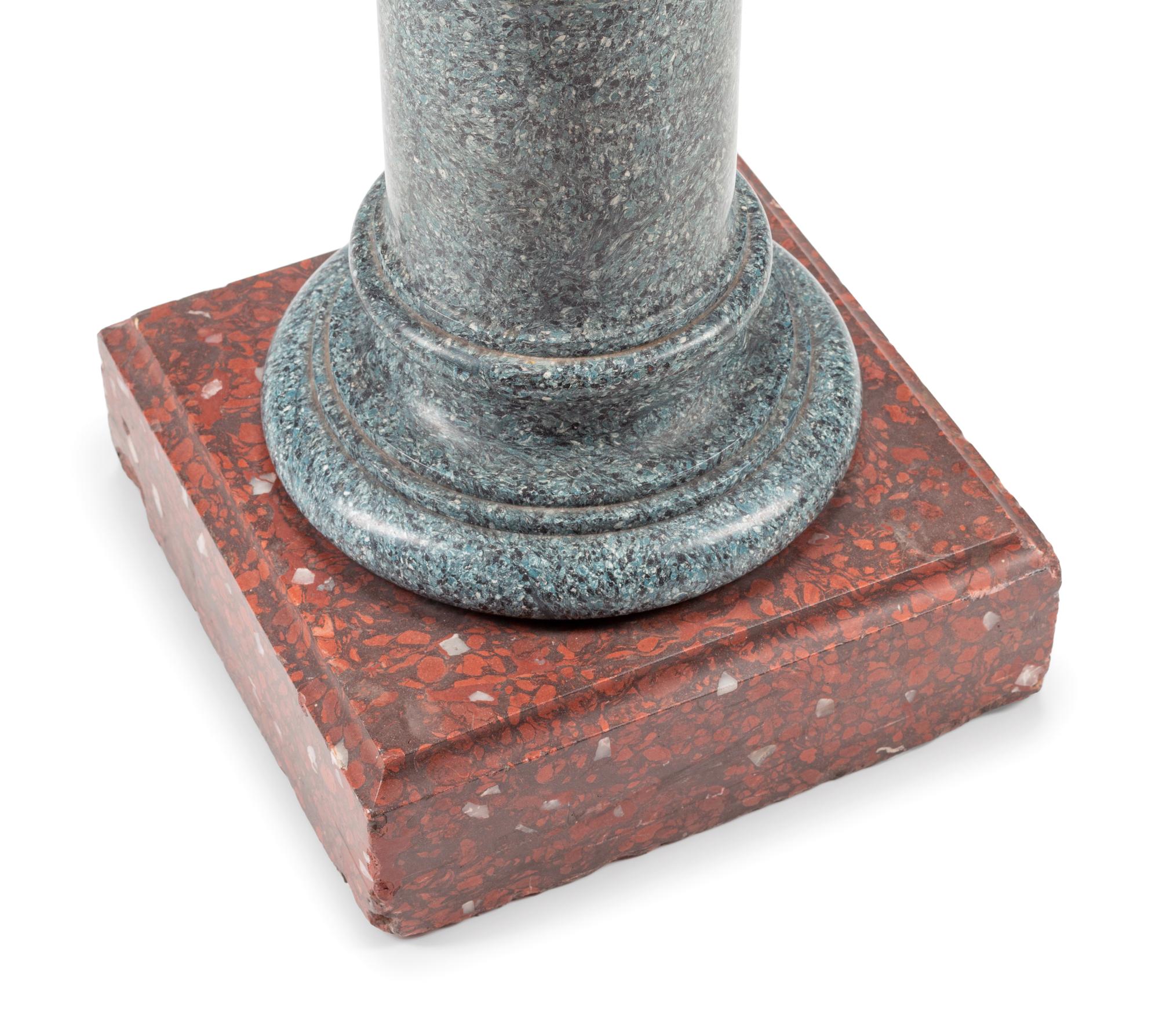 A Continental Bi-Color Marble Pedestal