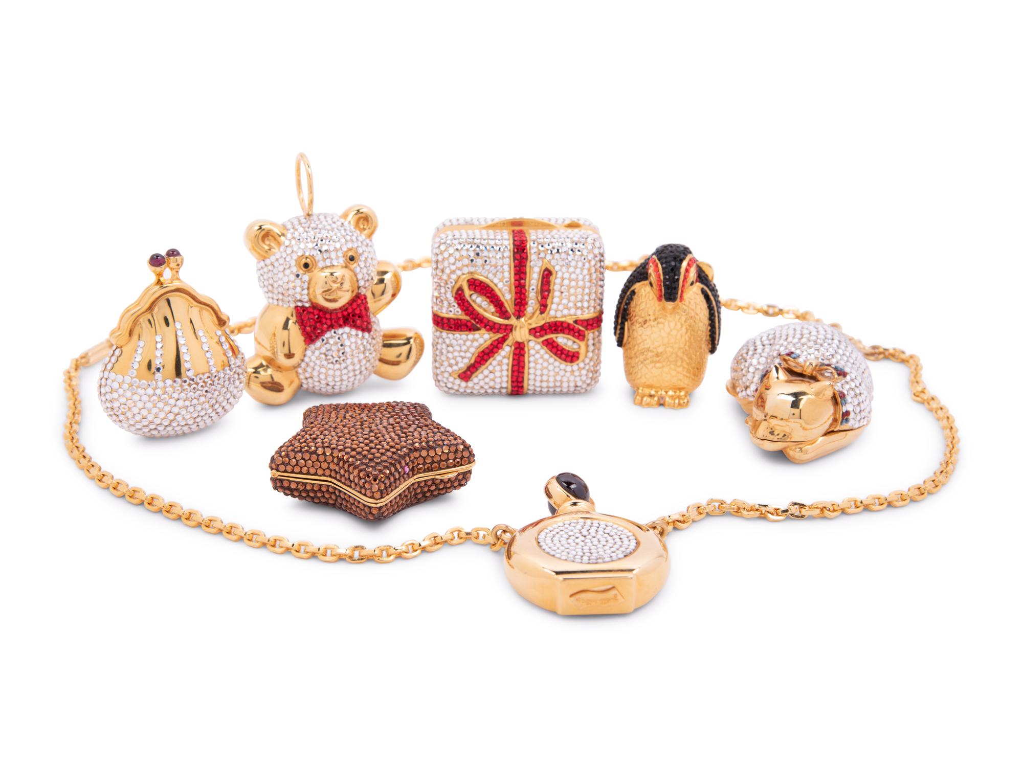 Collection of Seven Mini Judith Leiber Items