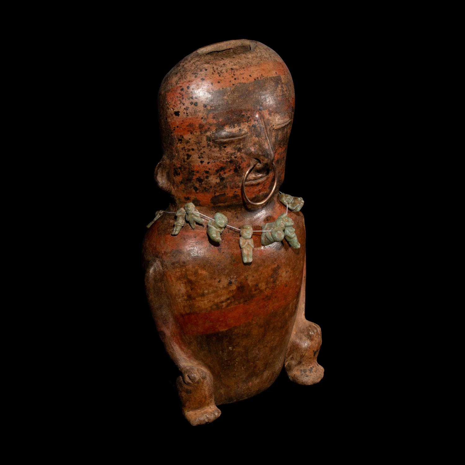 A Cauca Funerary Vessel in the Form of a Male Figure